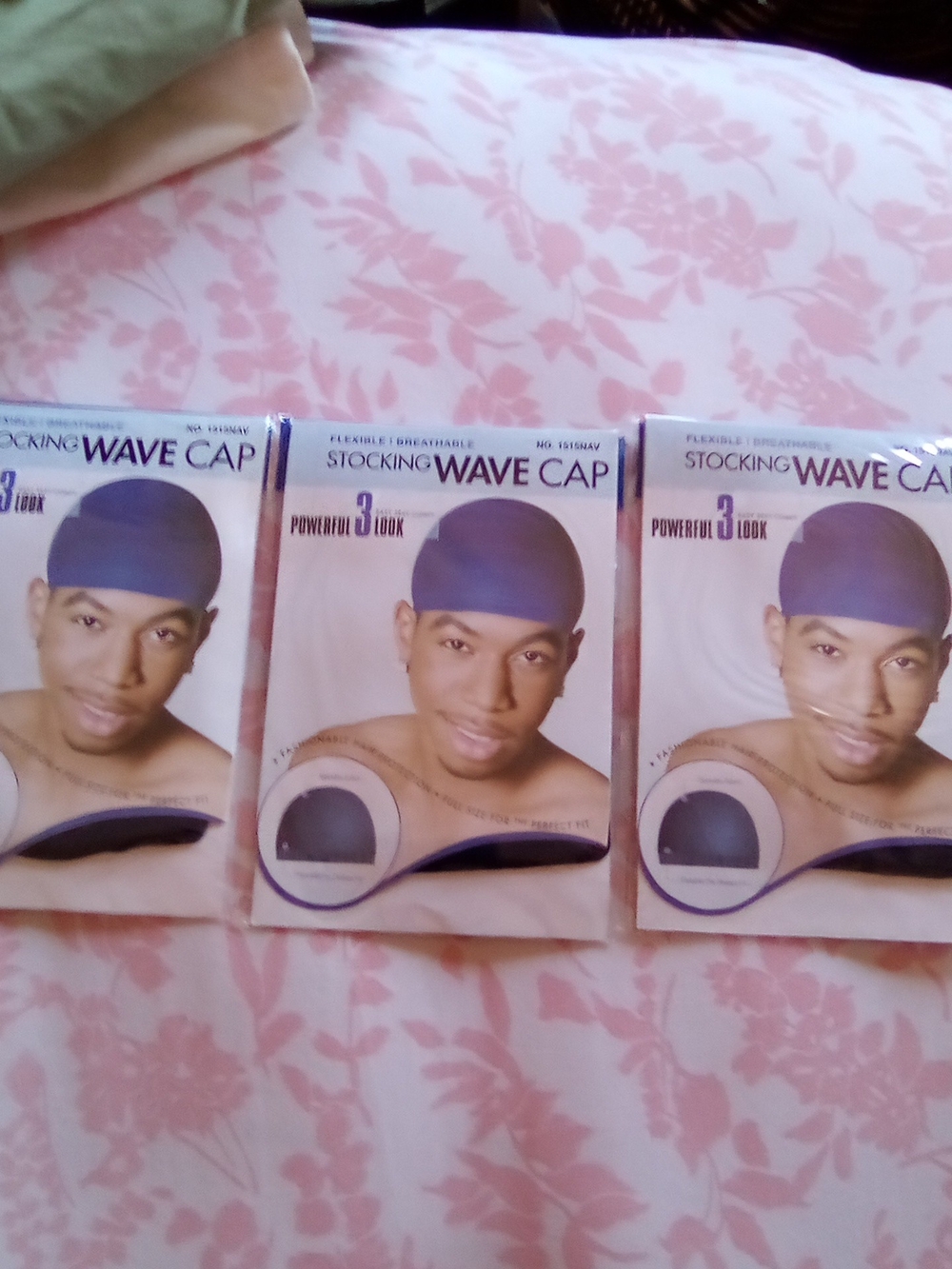 Stocking Wave Cap - Navy Blue (3 Pack) Bag E